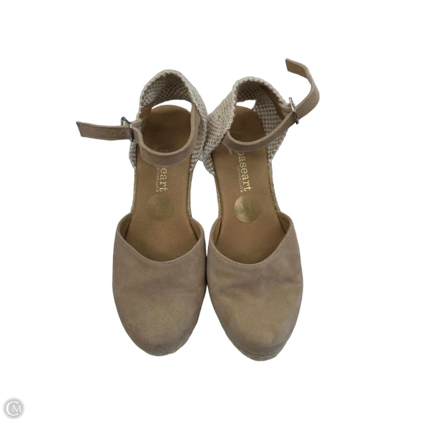 Sandals Heels Wedge By Cme In Tan, Size: 6
