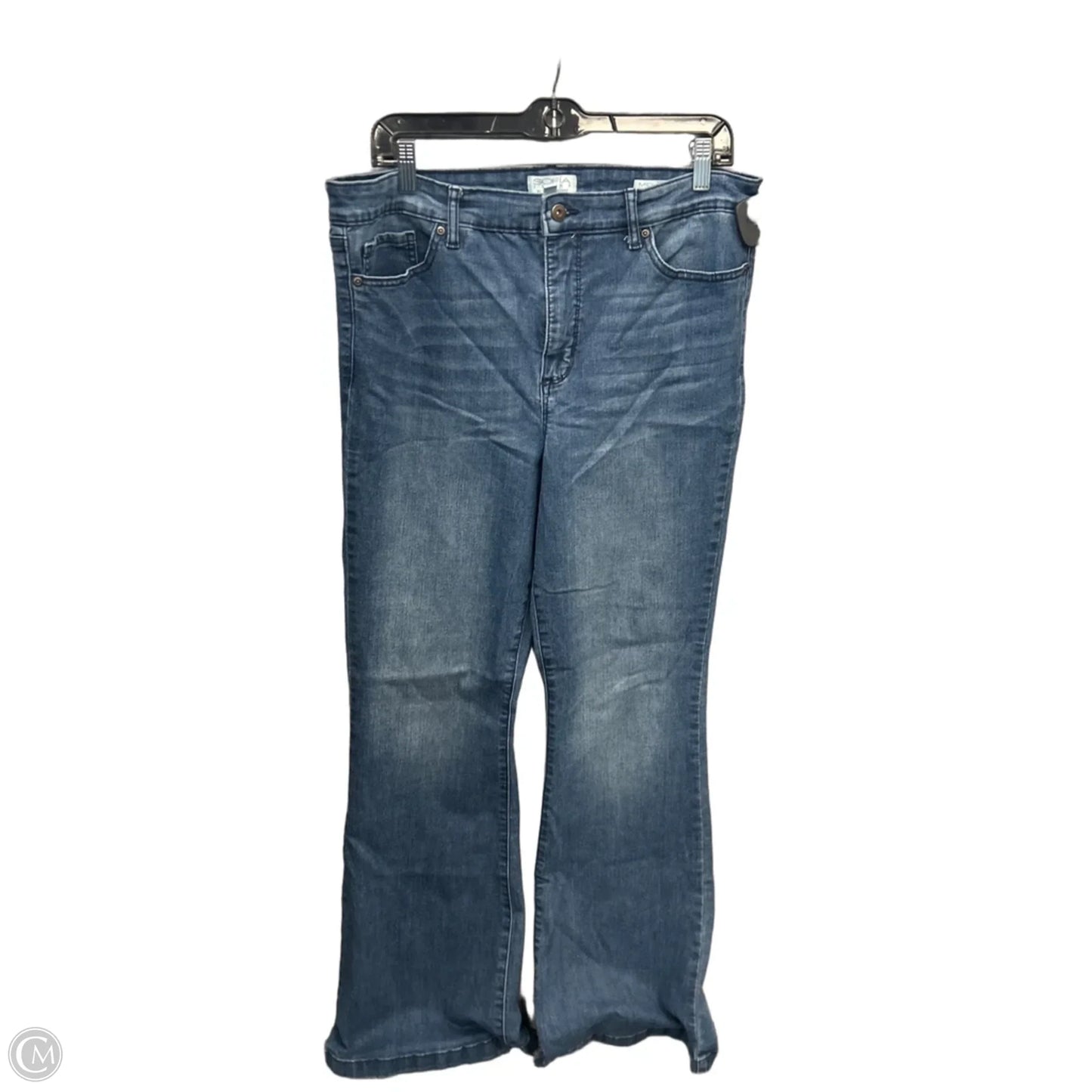 Jeans Flared By Sofia By Sofia Vergara In Blue Denim, Size: 16