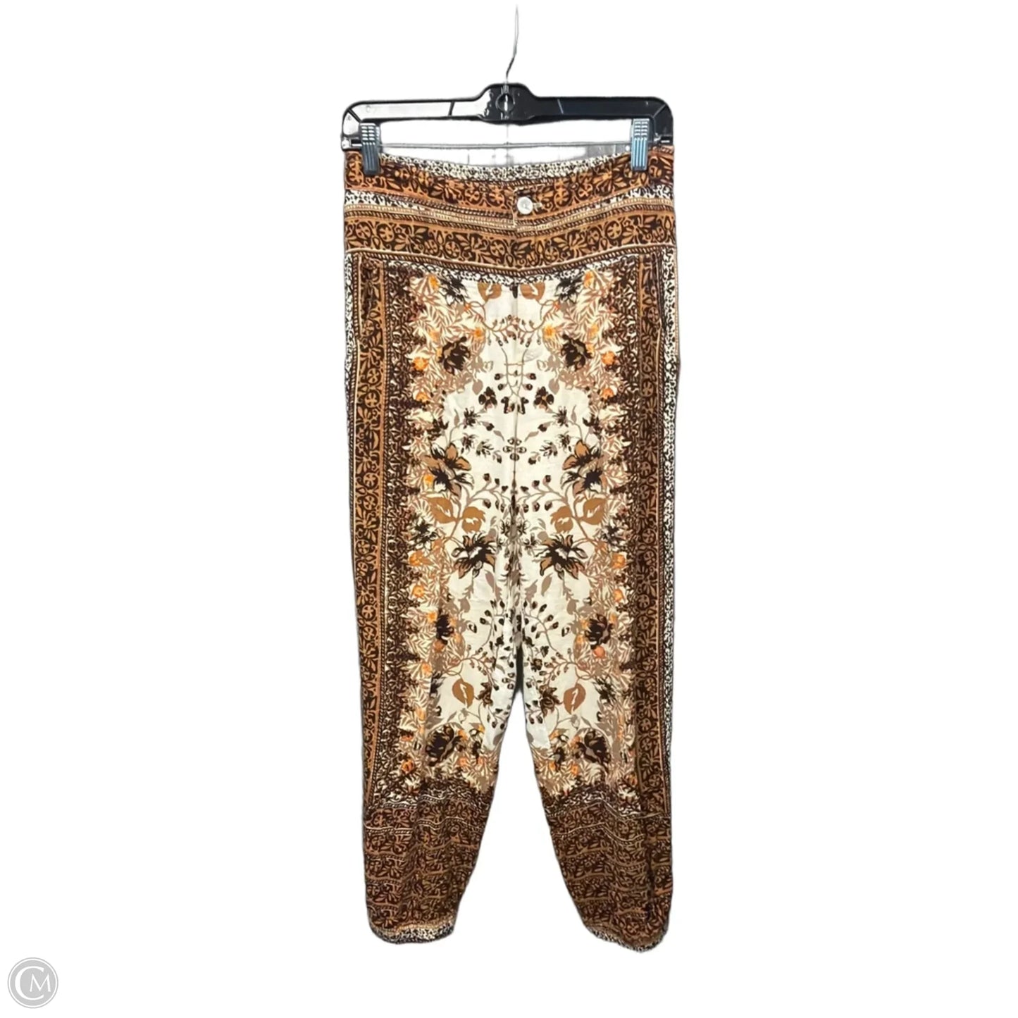 Pants Wide Leg By Anthropologie In Brown & Cream, Size: 2