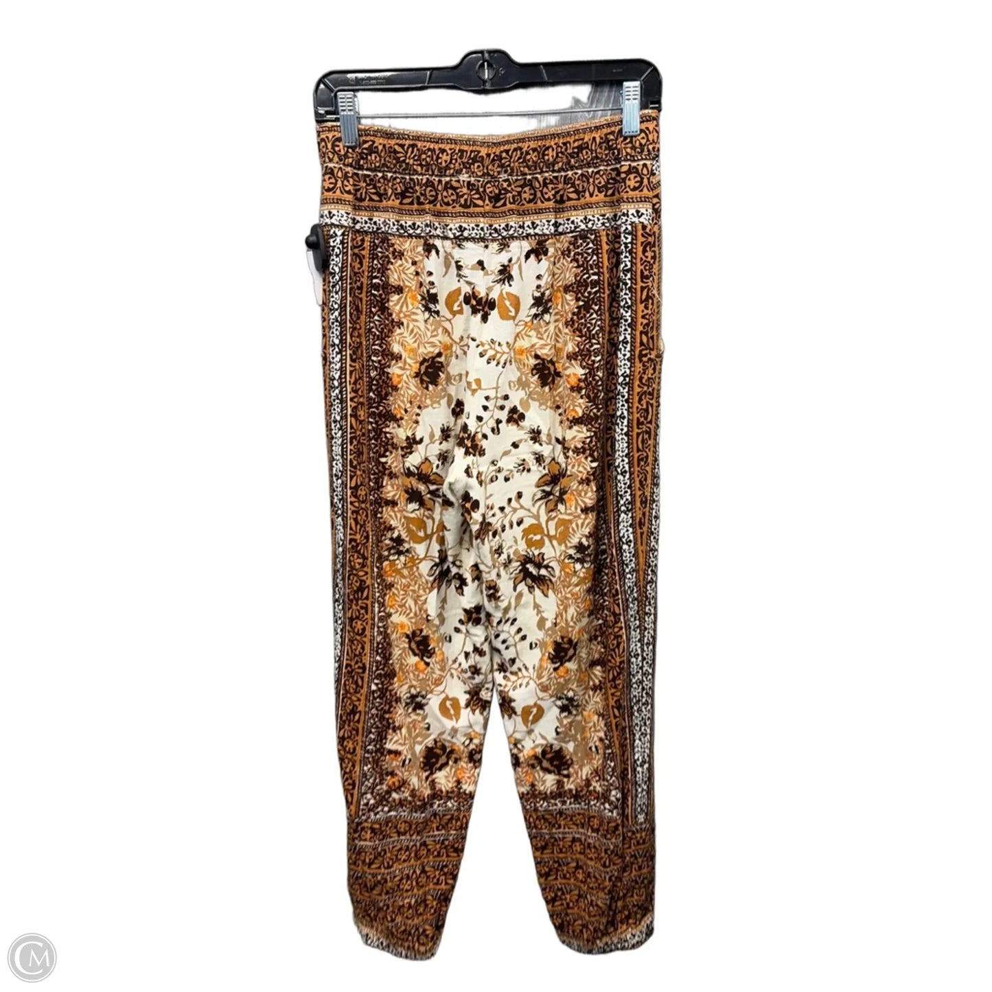 Pants Wide Leg By Anthropologie In Brown & Cream, Size: 2