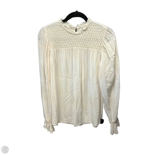 Top Long Sleeve By A New Day In Cream, Size: S