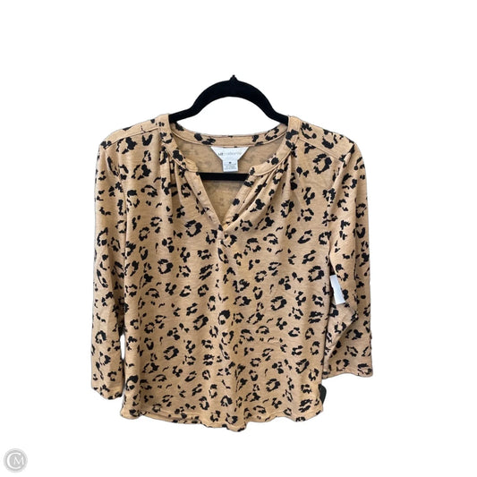 Top Long Sleeve By Liz Claiborne In Brown, Size: M