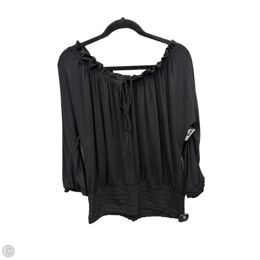 Top Long Sleeve By White House Black Market In Black, Size: L