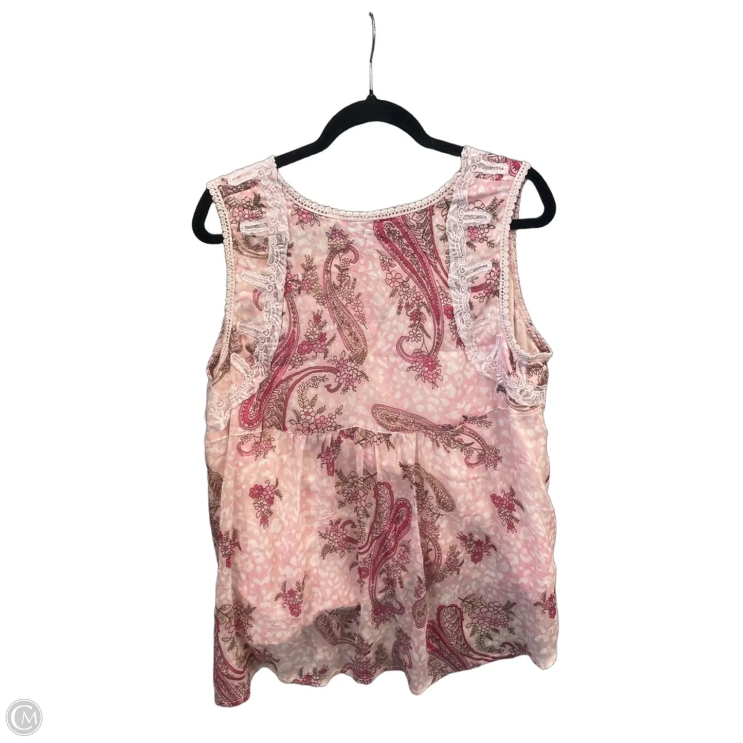 Top Sleeveless By Roamans In Pink, Size: 3x