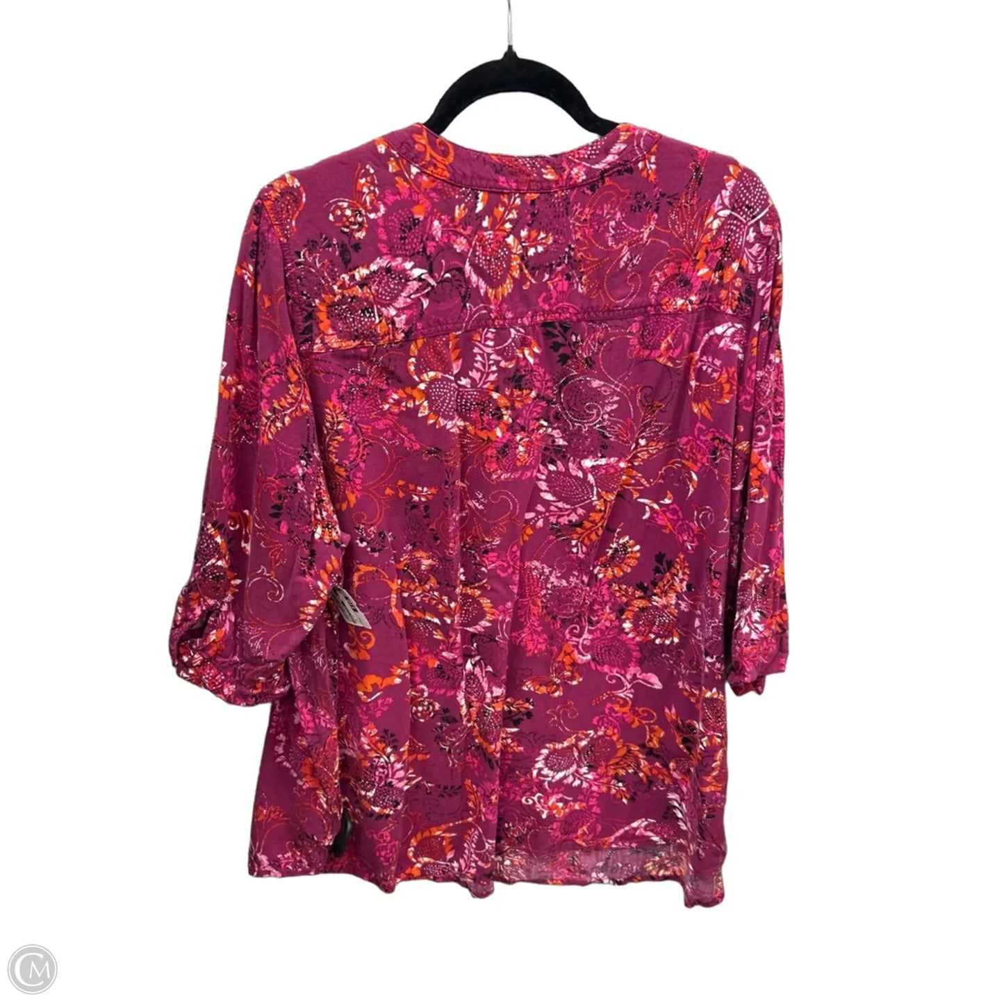 Top Long Sleeve By Woman Within In Pink, Size: 2x