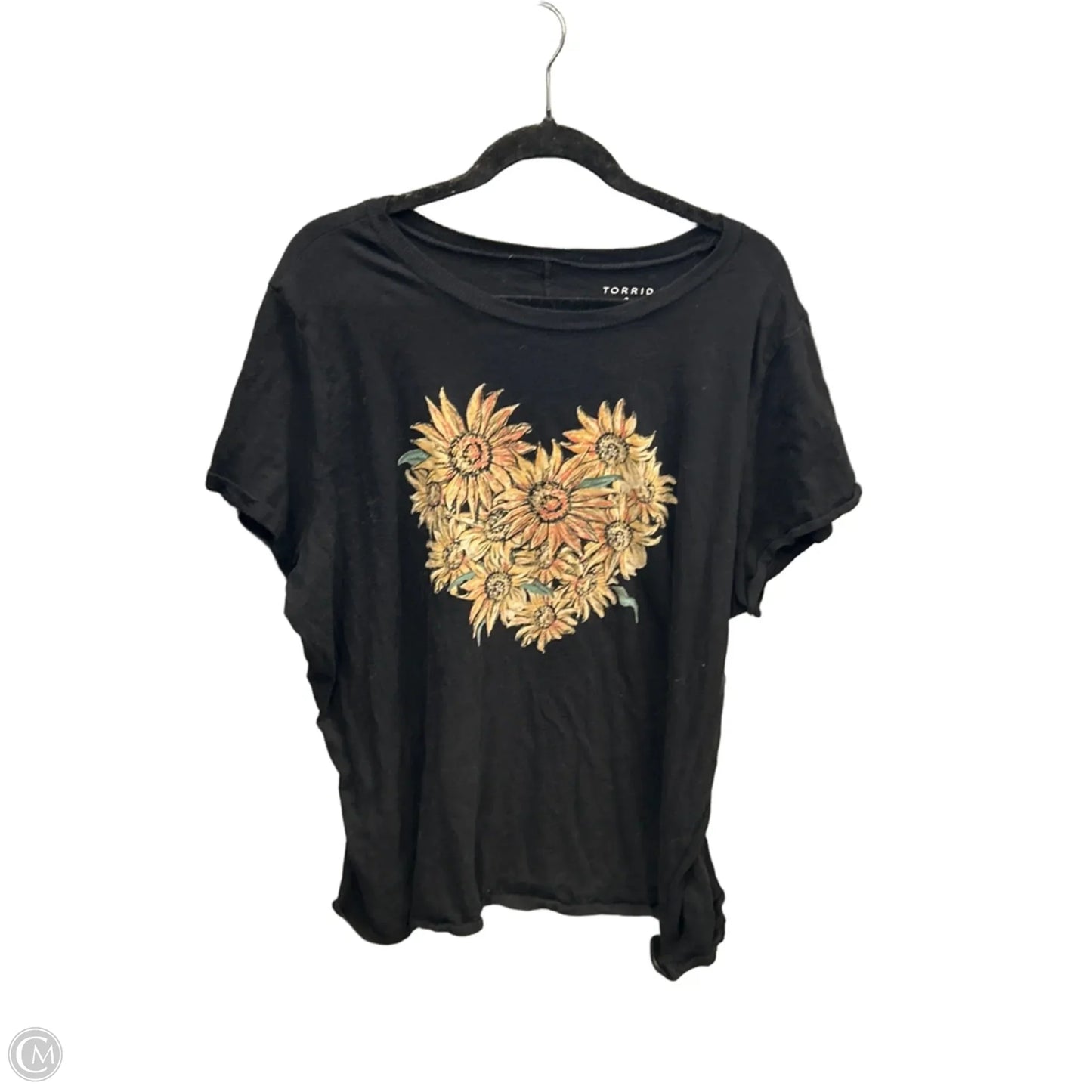Top Short Sleeve By Torrid In Black, Size: 3x