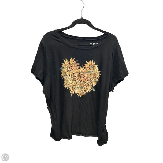 Top Short Sleeve By Torrid In Black, Size: 3x