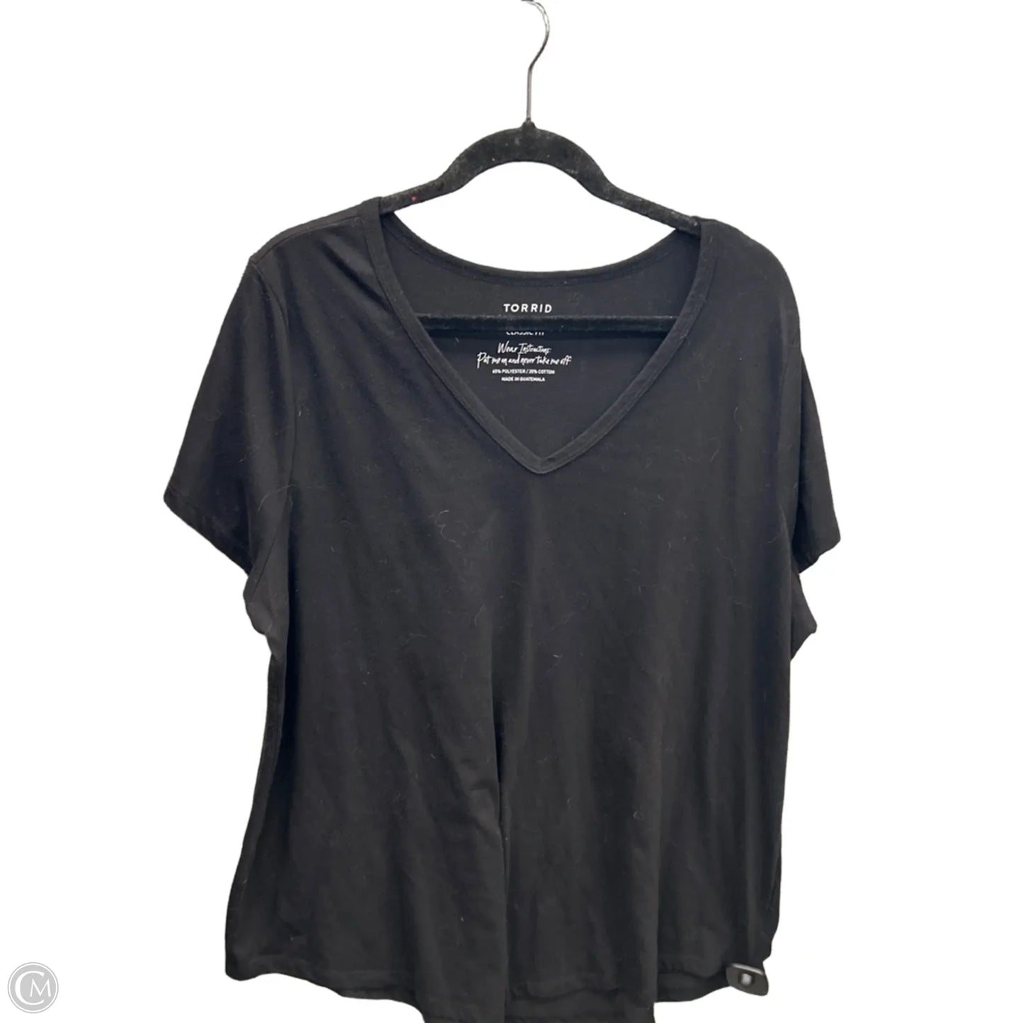 Top Short Sleeve By Torrid In Black, Size: 3x