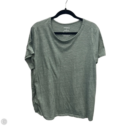 Top Short Sleeve By Torrid In Green, Size: 3x