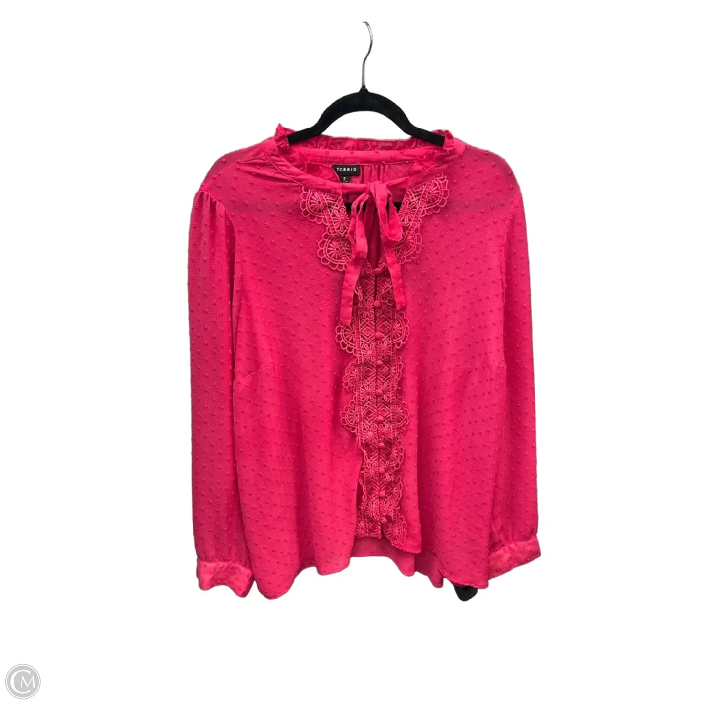 Top Long Sleeve By Torrid In Pink, Size: 2x