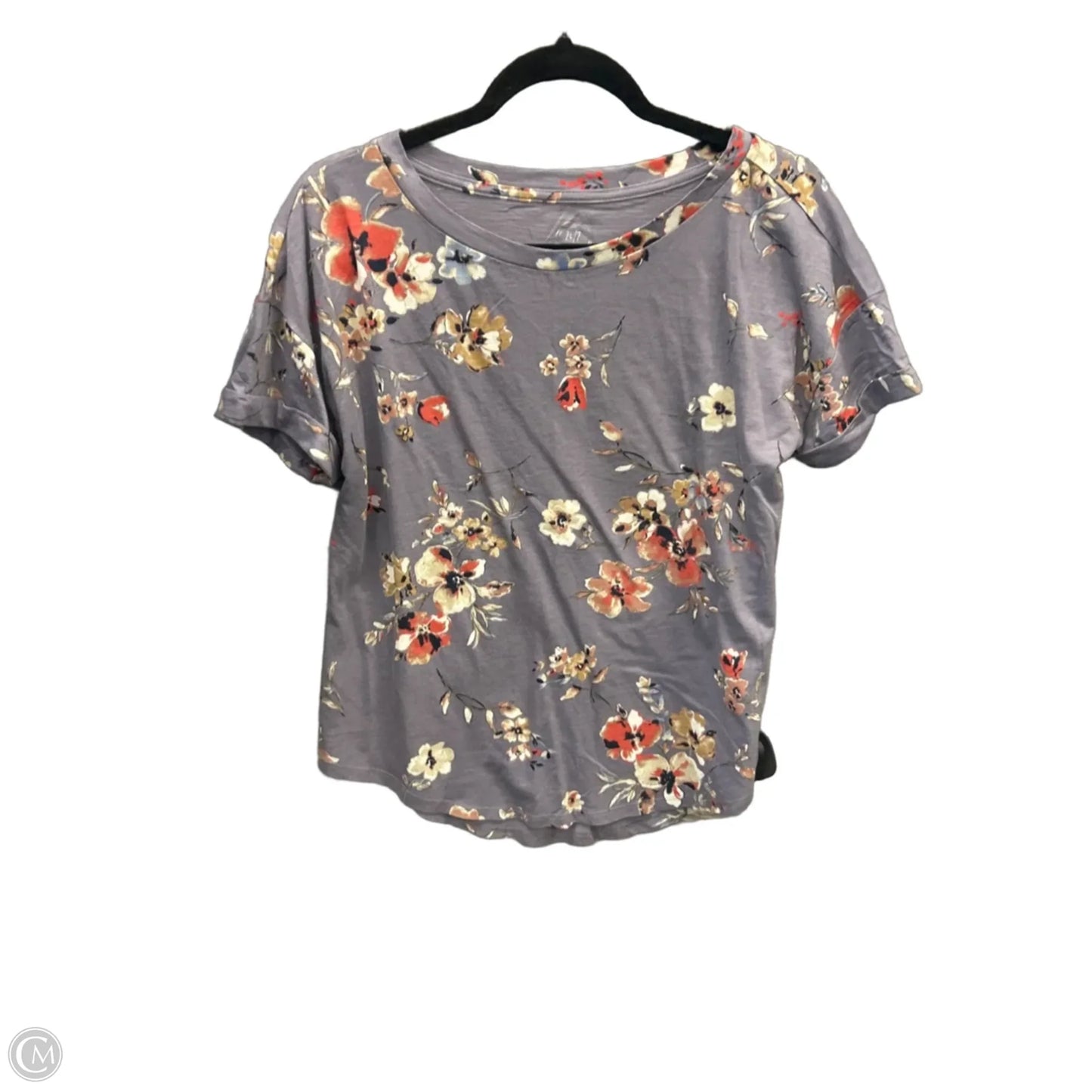 Top Short Sleeve By Maurices In Purple, Size: M