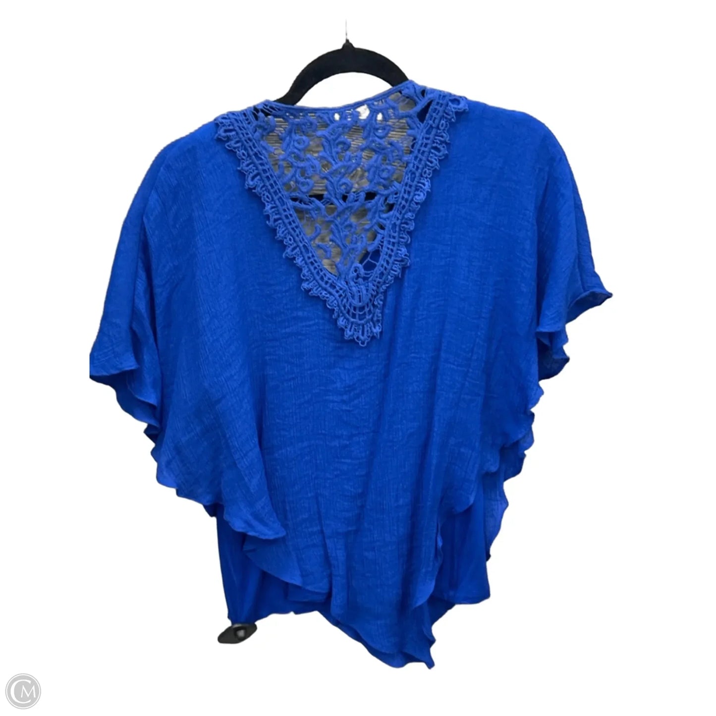 Top Short Sleeve By Apt 9 In Blue, Size: M