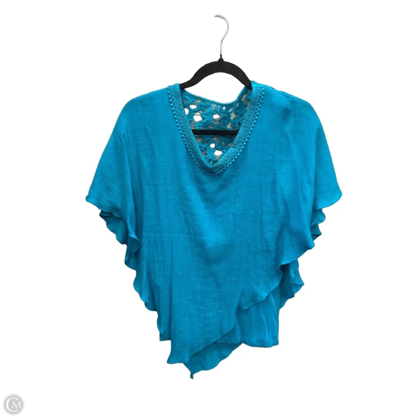 Top Short Sleeve By Apt 9 In Blue, Size: M