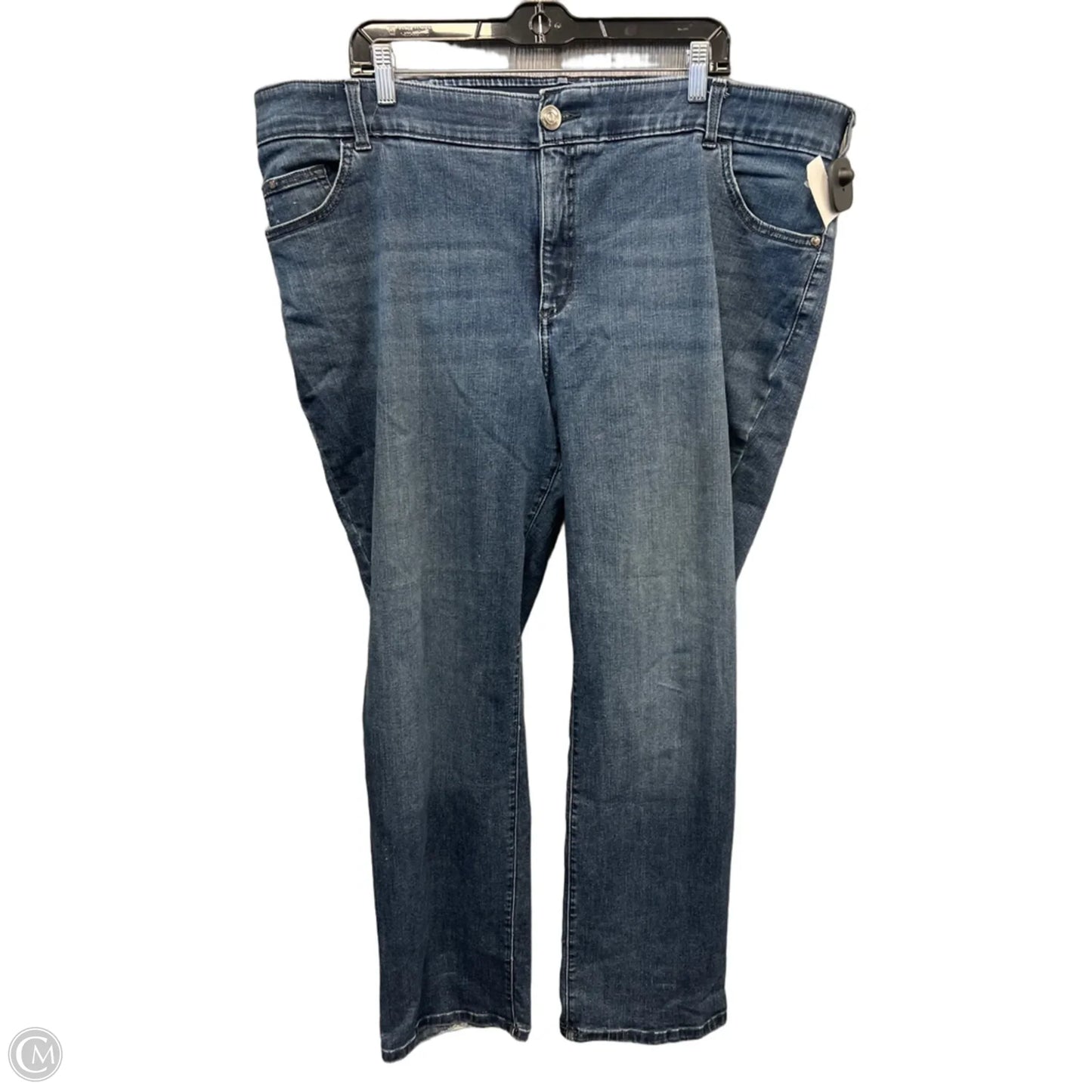 Jeans Straight By Lee In Blue Denim, Size: 22