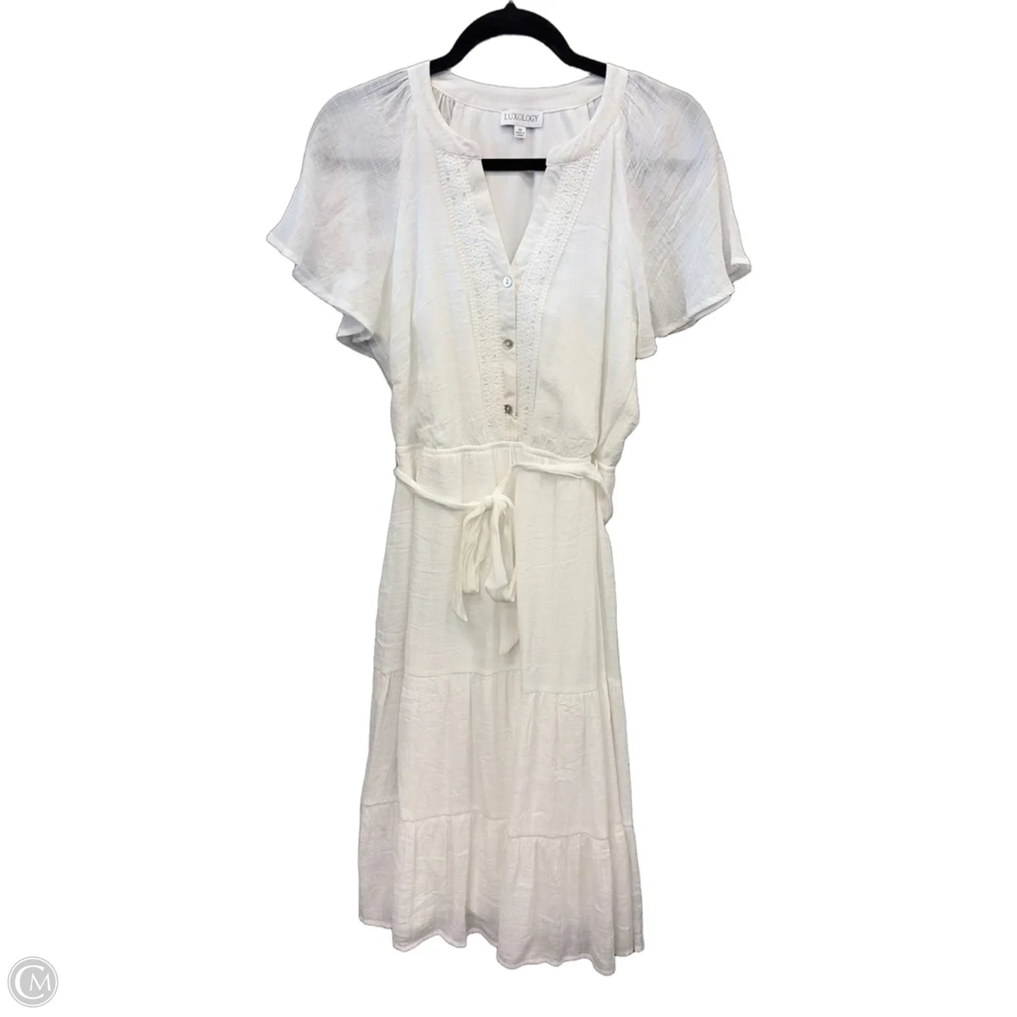 Dress Casual Midi By Luxology In White, Size: M