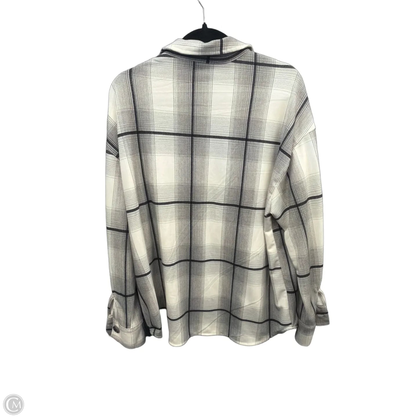 Top Long Sleeve By Eden & Olivia In Plaid Pattern, Size: L