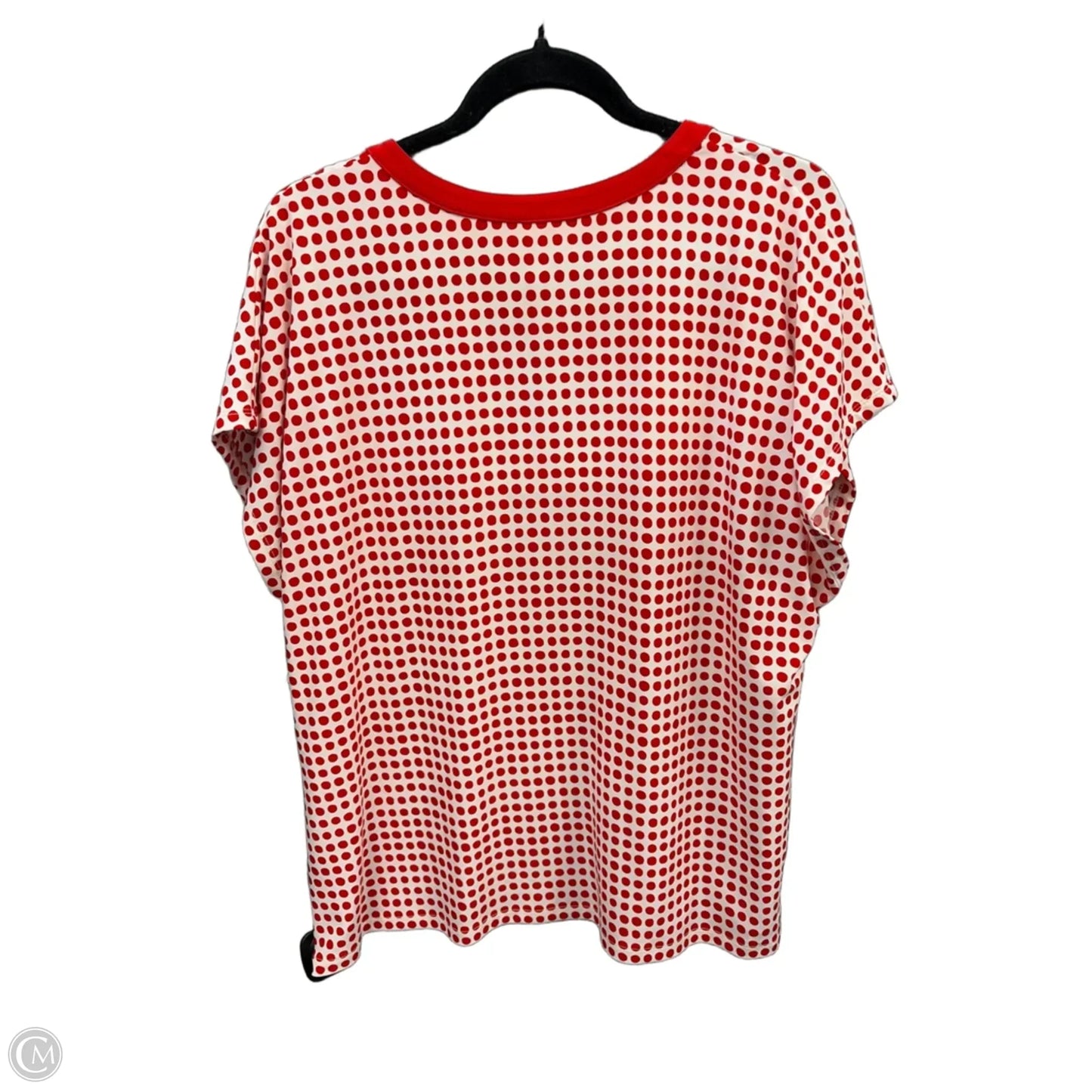 Top Short Sleeve By Anne Klein In Polkadot Pattern, Size: Xl