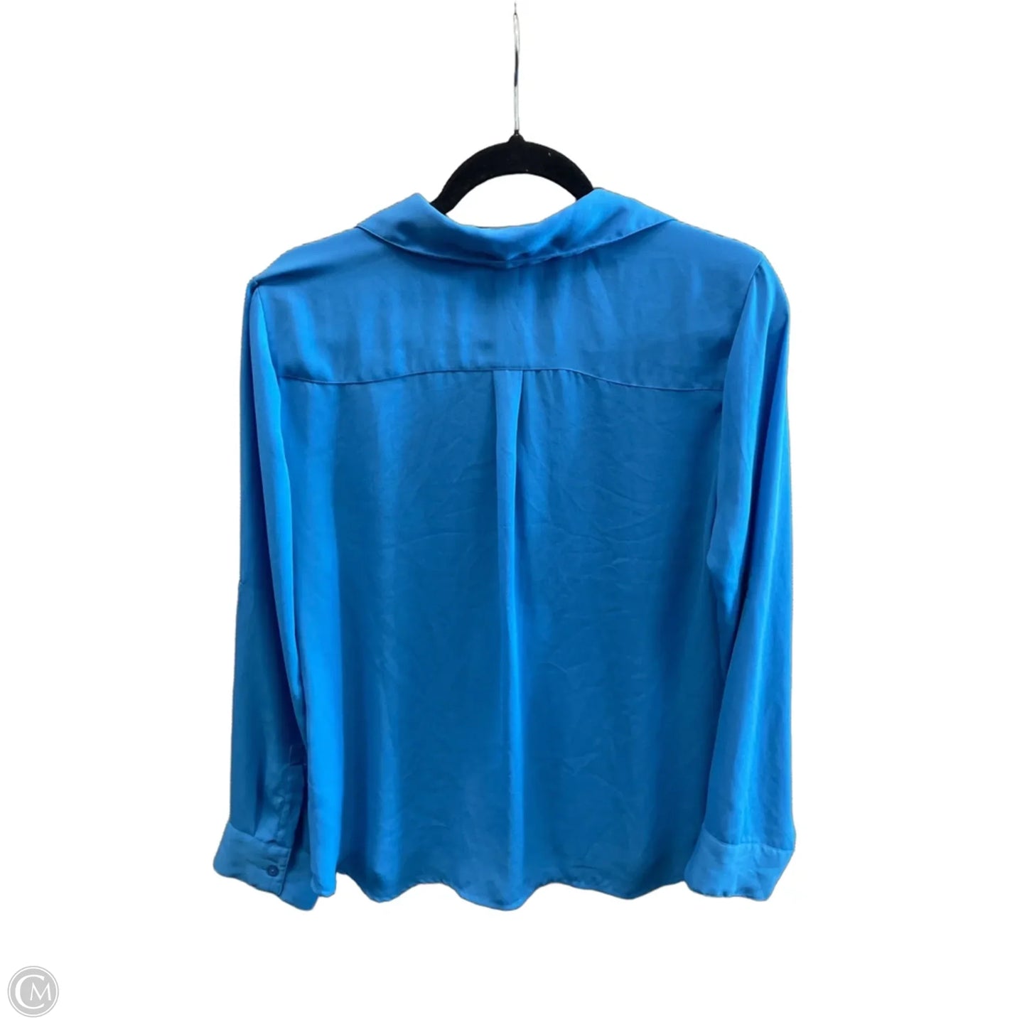 Top Long Sleeve By Sunny Leigh In Blue, Size: Lp