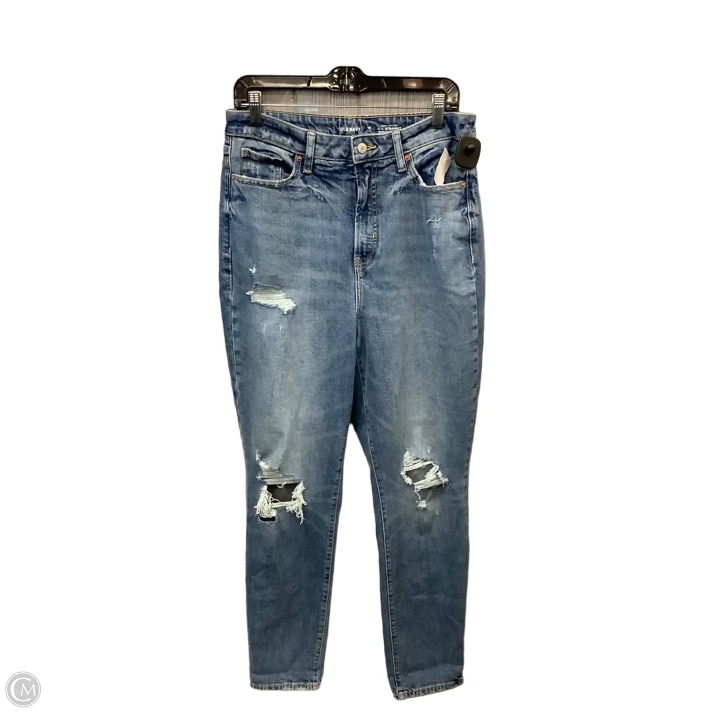 Jeans Straight By Old Navy In Blue Denim, Size: 10l