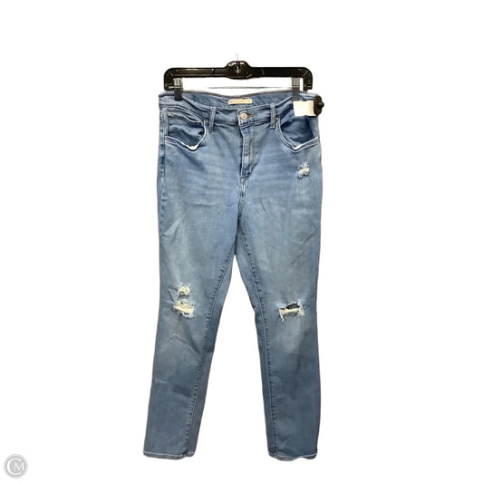 Jeans Straight By Levis In Blue Denim, Size: 12