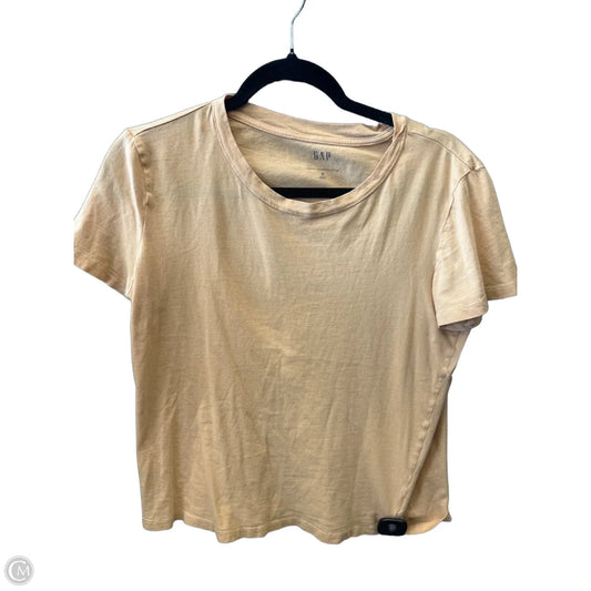 Top Short Sleeve By Gap In Yellow, Size: M