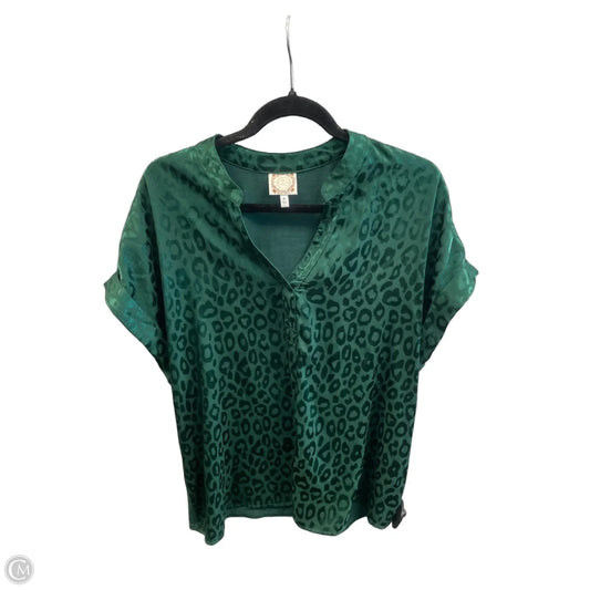 Top Short Sleeve By Tru Self In Green, Size: Xl