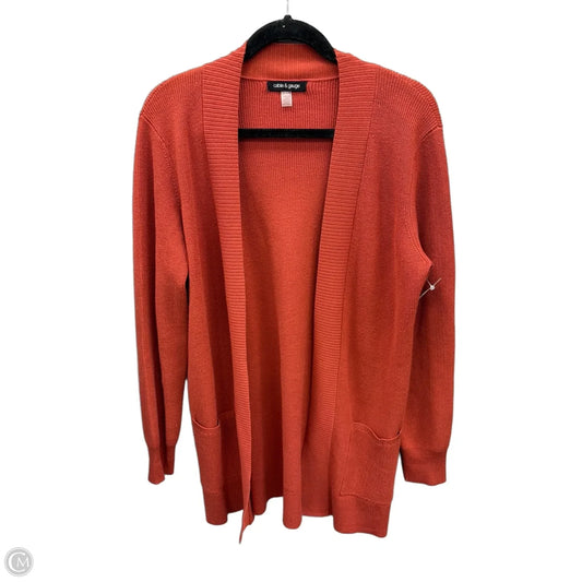 Cardigan By Cable And Gauge In Orange, Size: M