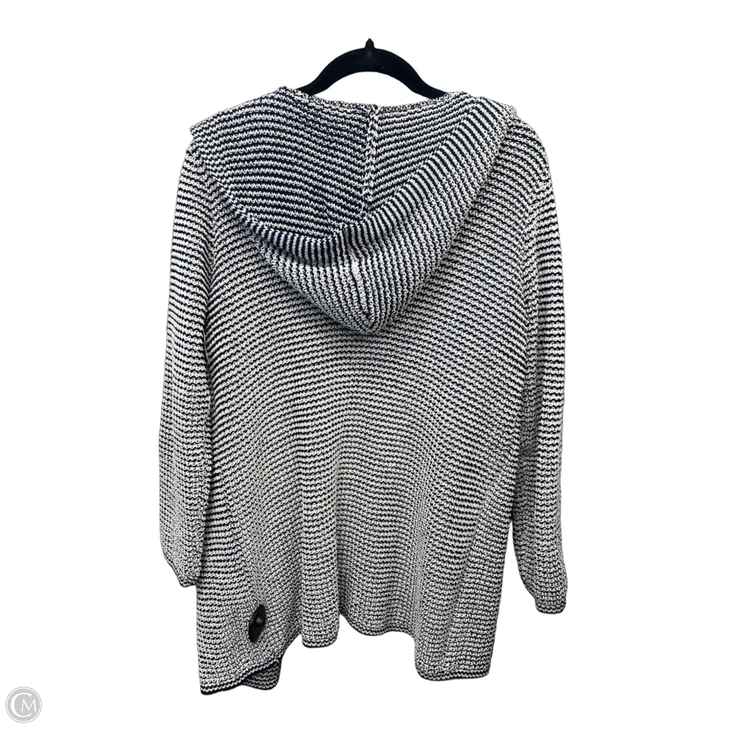 Sweater Cardigan By Nicole By Nicole Miller In Black & White, Size: S