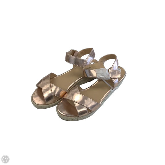 Sandals Heels Wedge By Clothes Mentor In Pink, Size: 7