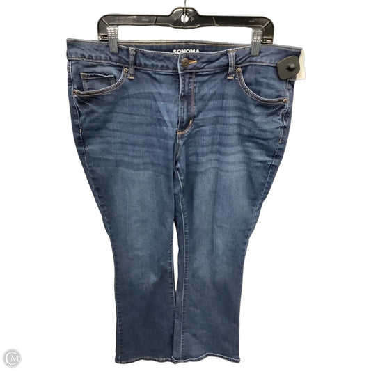 Jeans Straight By Sonoma In Blue Denim, Size: 16