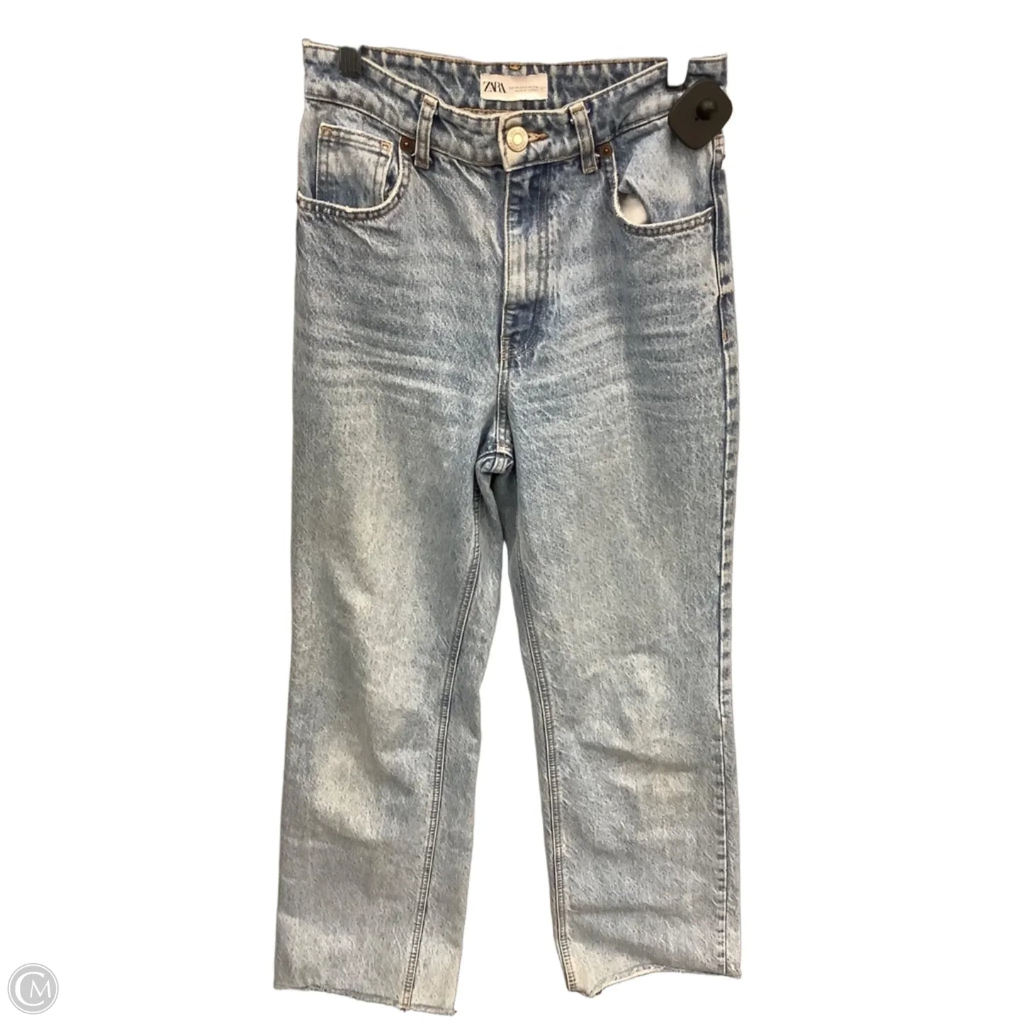 Jeans Straight By Zara In Blue Denim, Size: 2