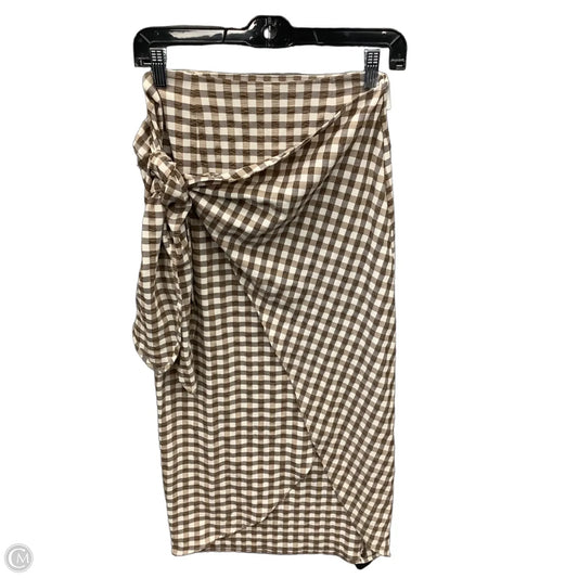 Skirt Midi By Zara In Checkered Pattern, Size: 0