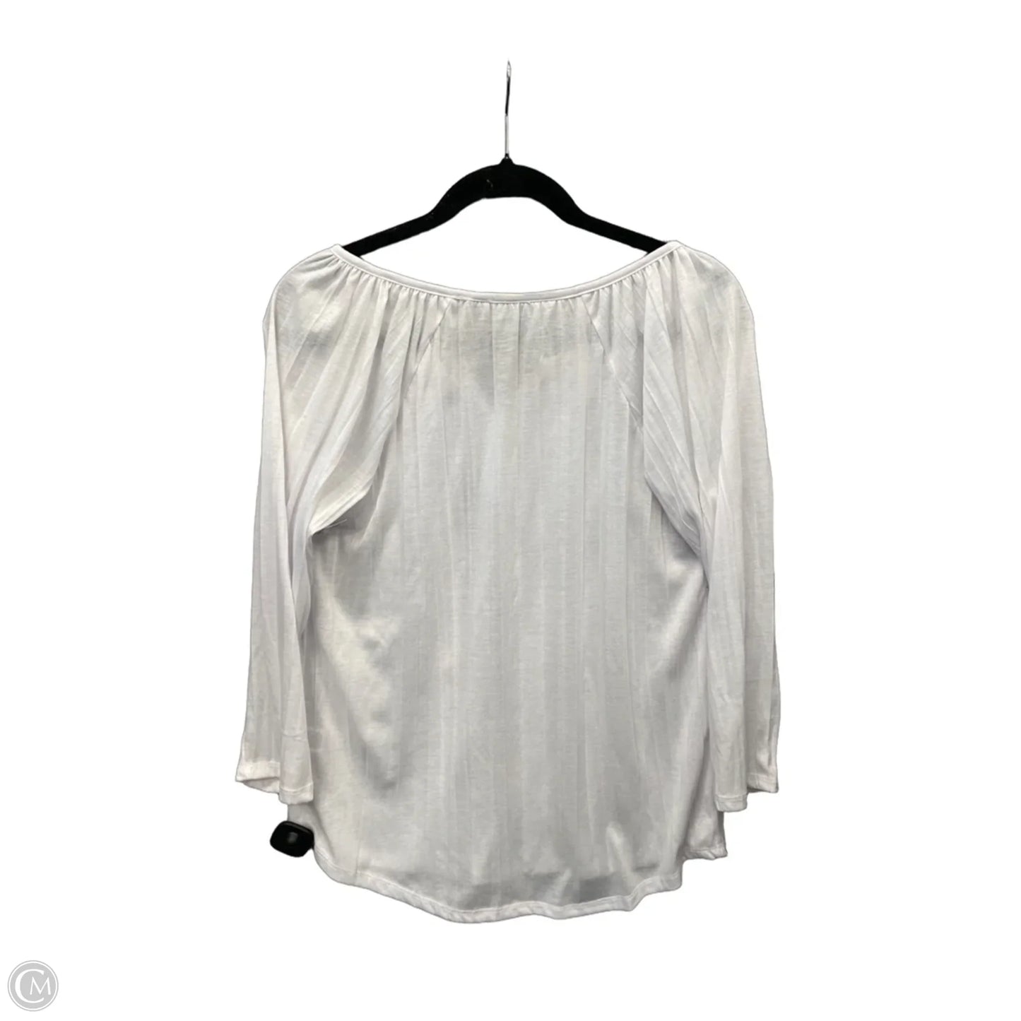 Top Long Sleeve By Jason Maxwell In White, Size: S