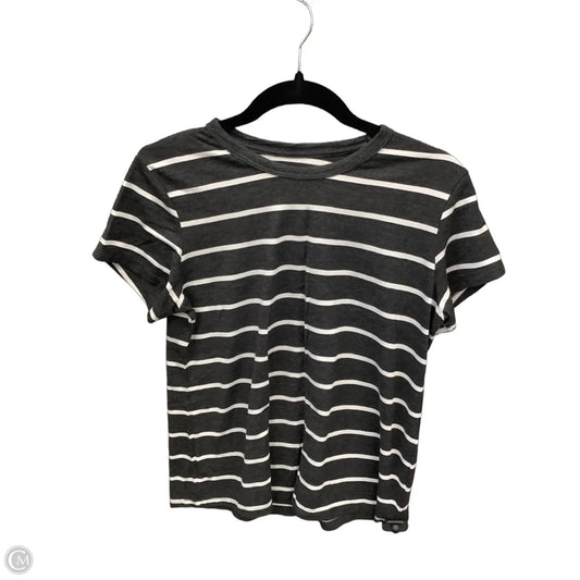 Top Short Sleeve By Time And Tru In Striped Pattern, Size: M