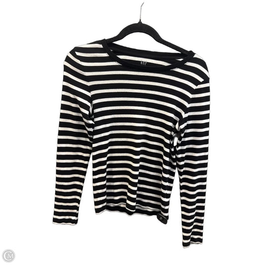 Top Long Sleeve By Gap In Striped Pattern, Size: M