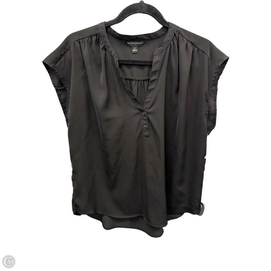 Top Short Sleeve By Banana Republic In Black, Size: M