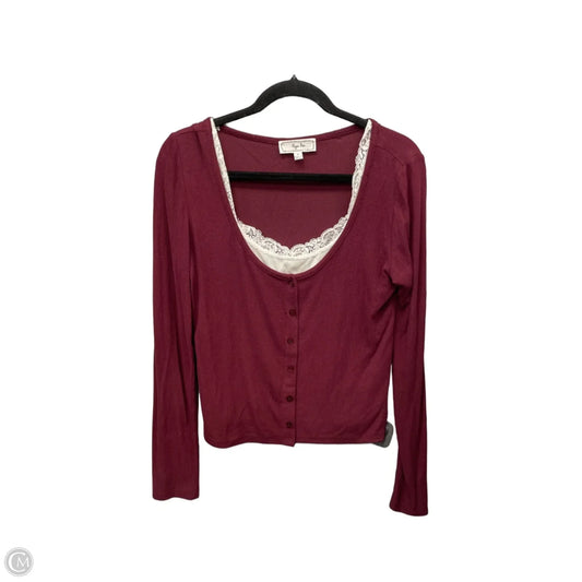 Top Long Sleeve By Hippie Rose In Red, Size: M