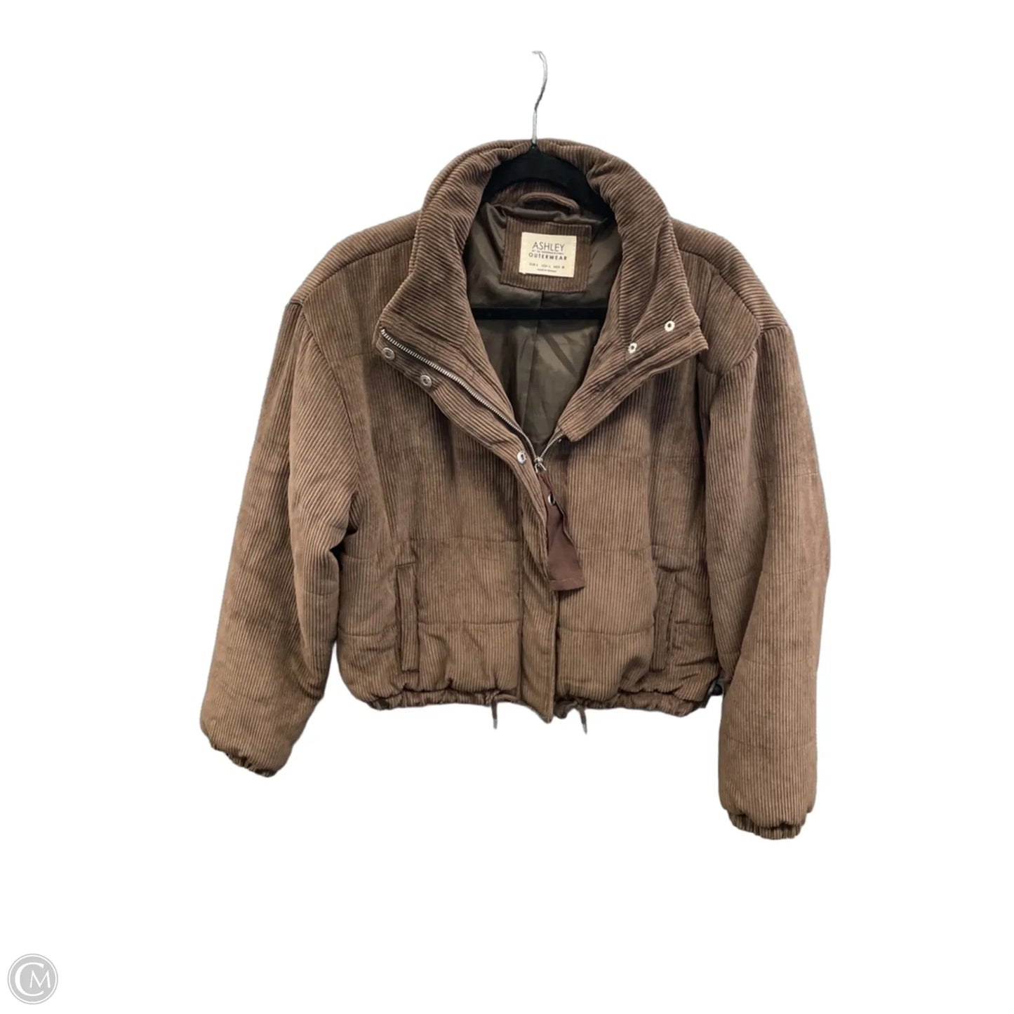 Jacket Puffer & Quilted By Ashley In Brown, Size: L