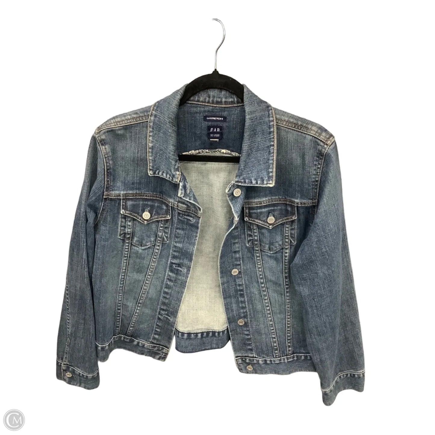 Jacket Denim By Gap In Blue Denim, Size: L