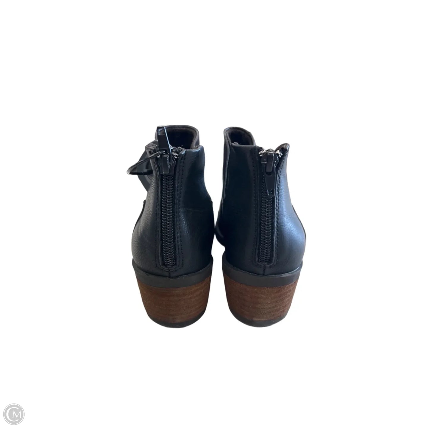 Boots Ankle Heels By Boc In Black & Brown, Size: 6.5