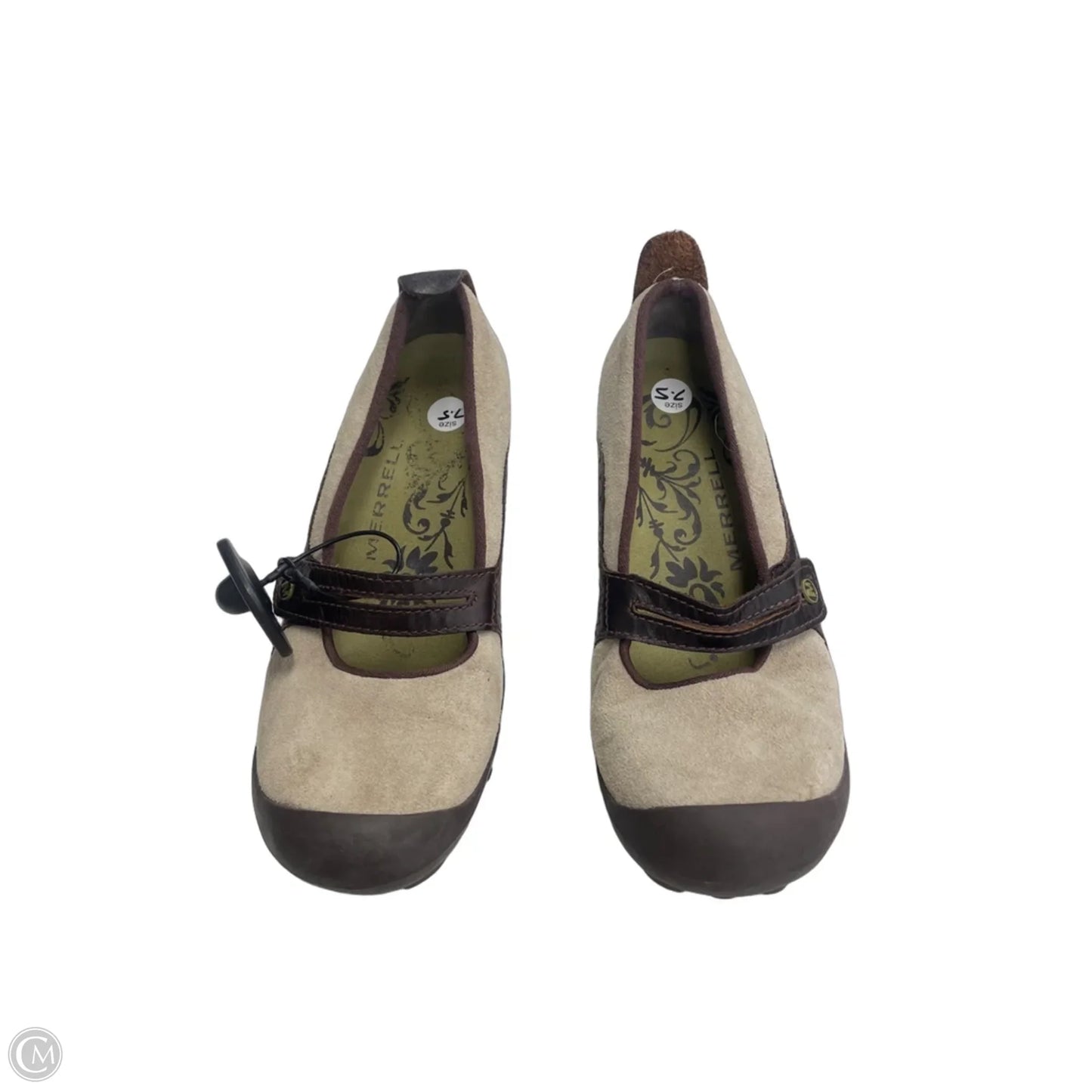 Shoes Flats By Merrell In Brown & Tan, Size: 7.5
