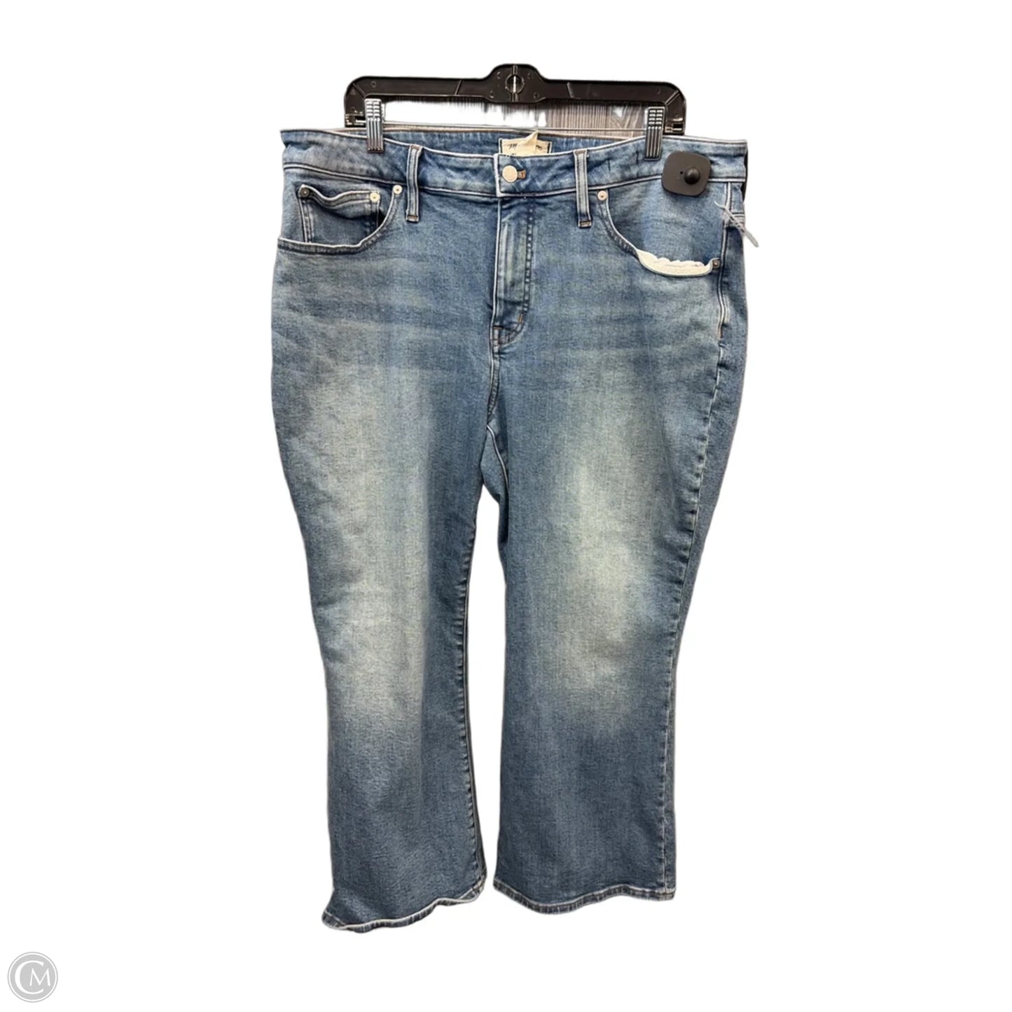 Jeans Cropped By Madewell In Blue Denim, Size: 18
