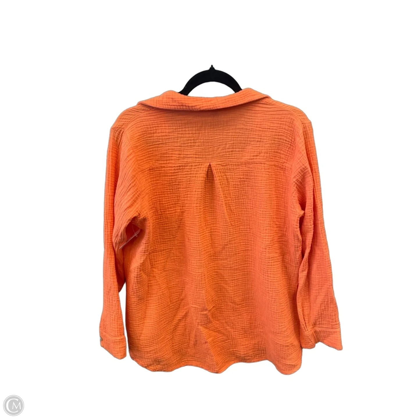 Top Long Sleeve By Venti6 In Orange, Size: S