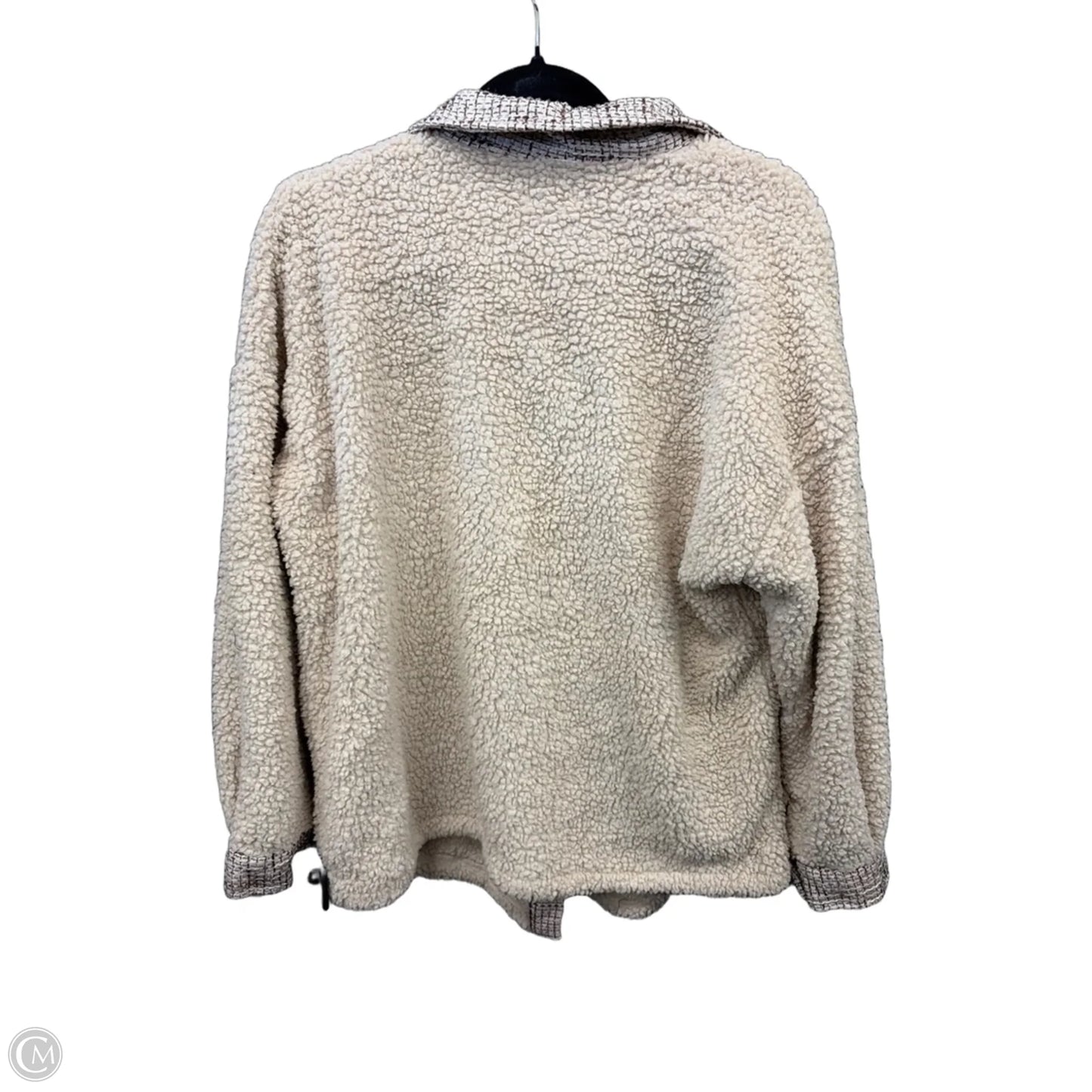 Jacket Faux Fur & Sherpa By Jen & Co In Cream, Size: S