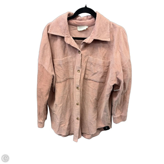 Jacket Shirt By Ninexis In Pink, Size: Osfm