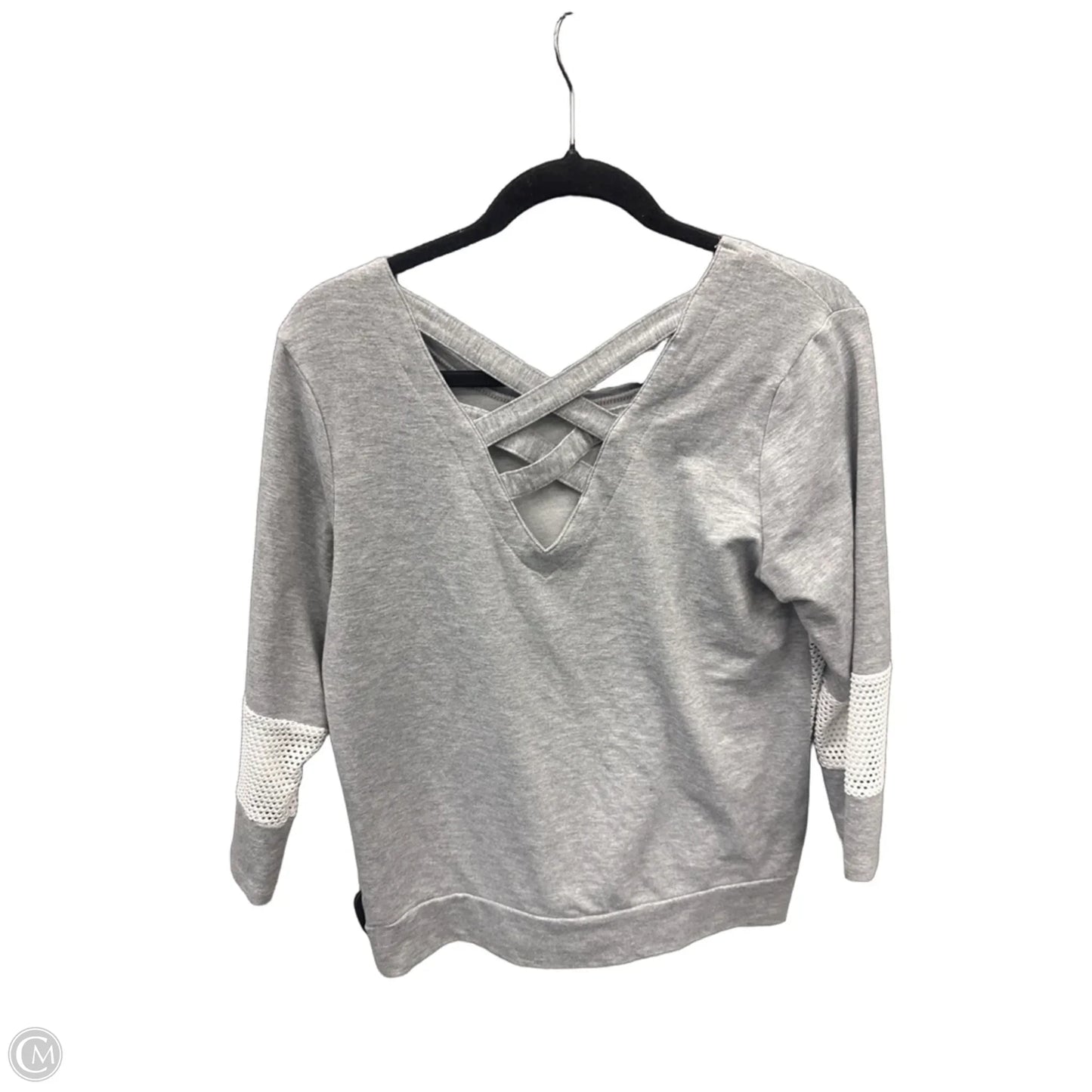 Athletic Top Long Sleeve Crewneck By Rbx In Grey, Size: M