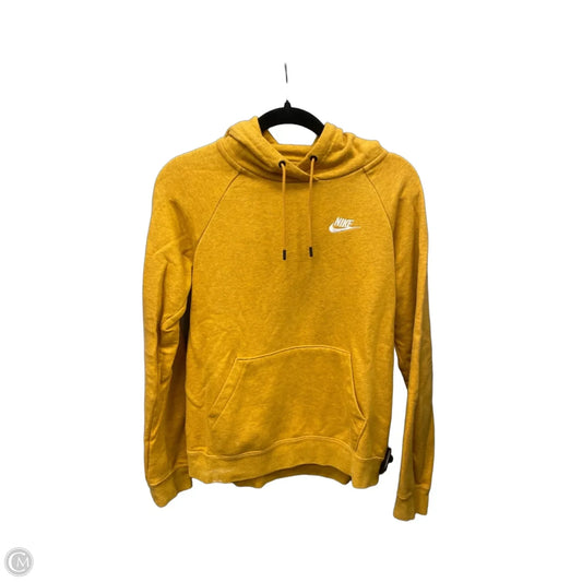 Athletic Sweatshirt Hoodie By Nike Apparel In Yellow, Size: S
