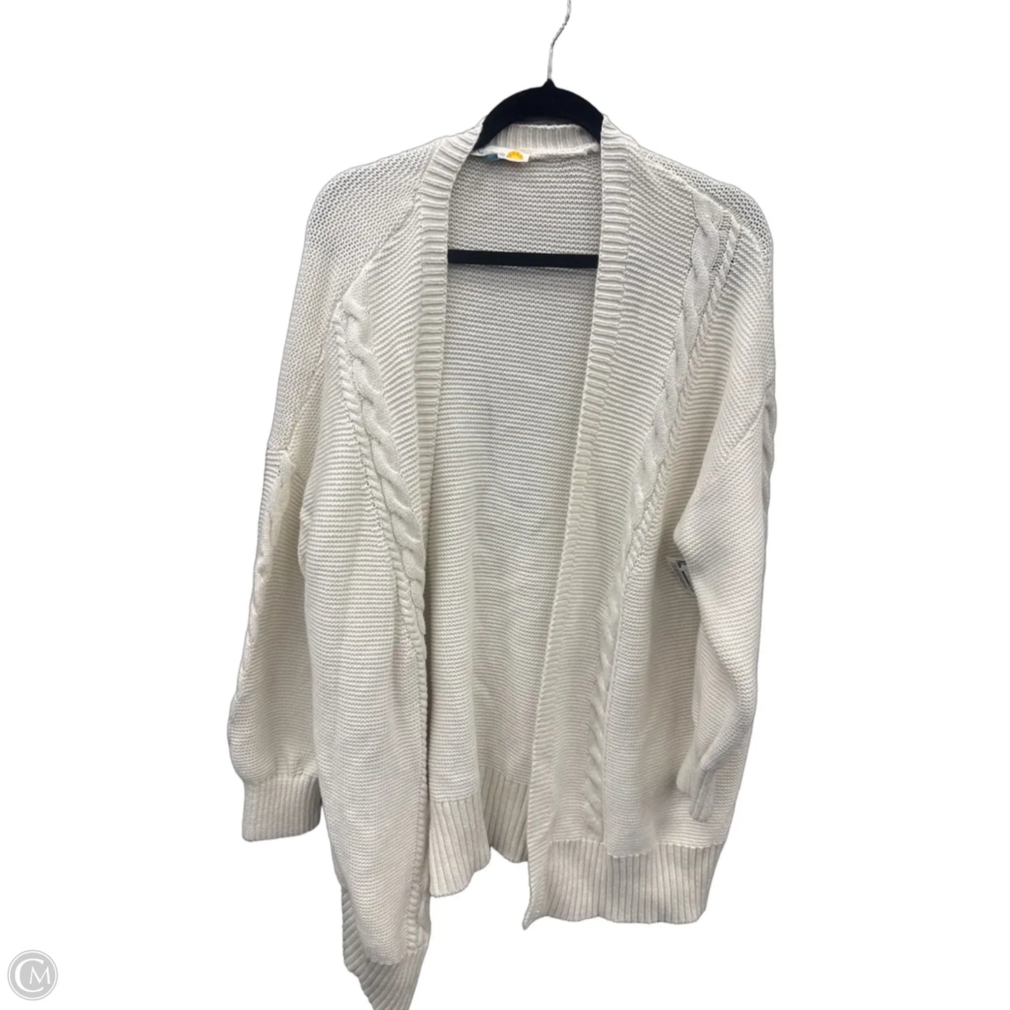 Sweater Cardigan By C And C In White, Size: 2x