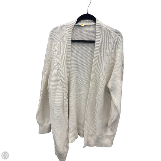 Sweater Cardigan By C And C In White, Size: 2x