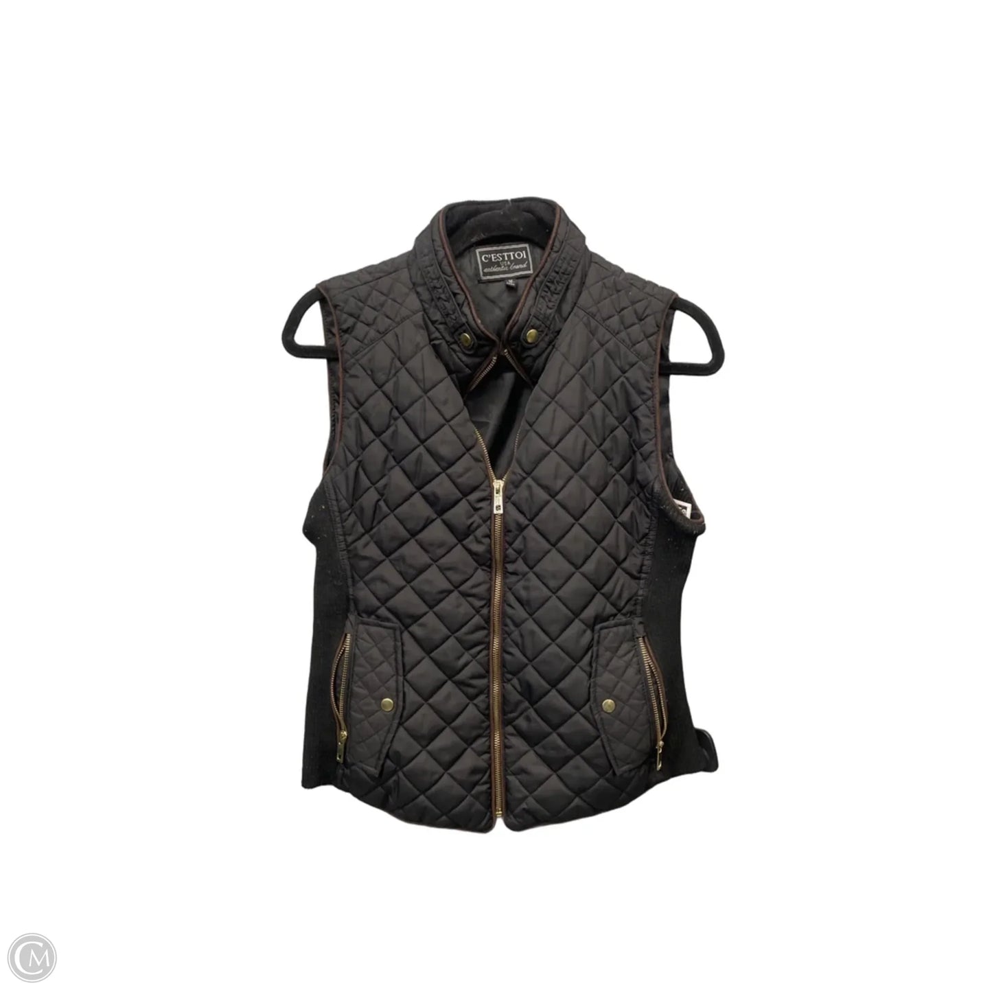 Vest Puffer & Quilted By Clothes Mentor In Black, Size: M